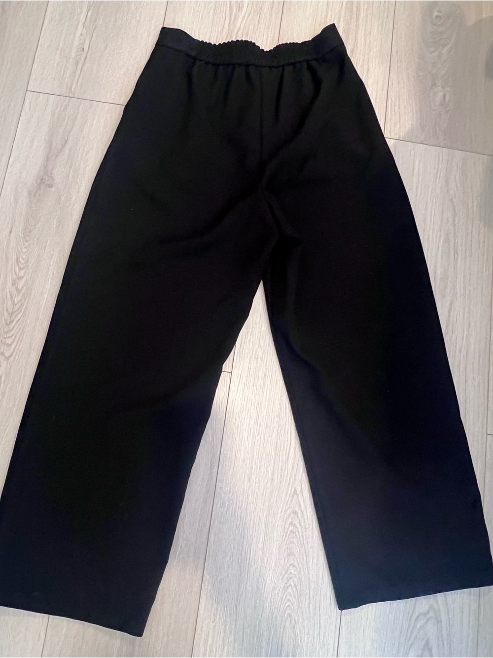 River Island Black Wide-Leg Elastic Waist Joggers